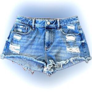 PacSun | high rise festival Distressed Denim Women Shorts